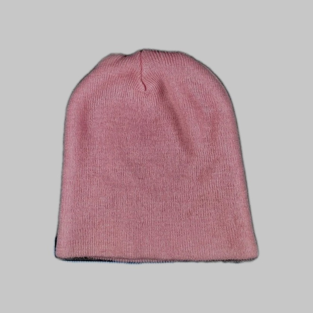 Beanie Women One Size Pink Knit Winter Ski Outdoors #73-84